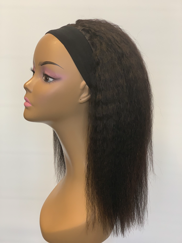 Kinky Straight Headband Wig 12"